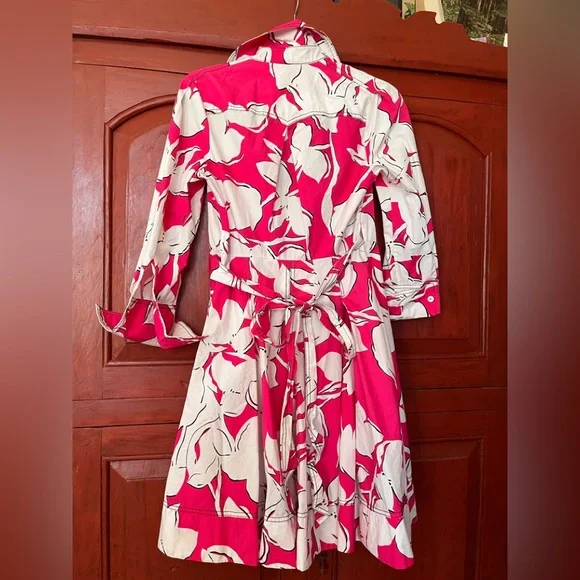 Diane Von Furstenberg Pink and white Floral Wrap Dress- beautiful! - Picture 5 of 10
